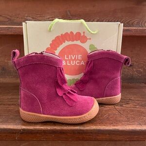 Livie & Luca Pepper Mulberry Classic Suede Leather Boot size 4